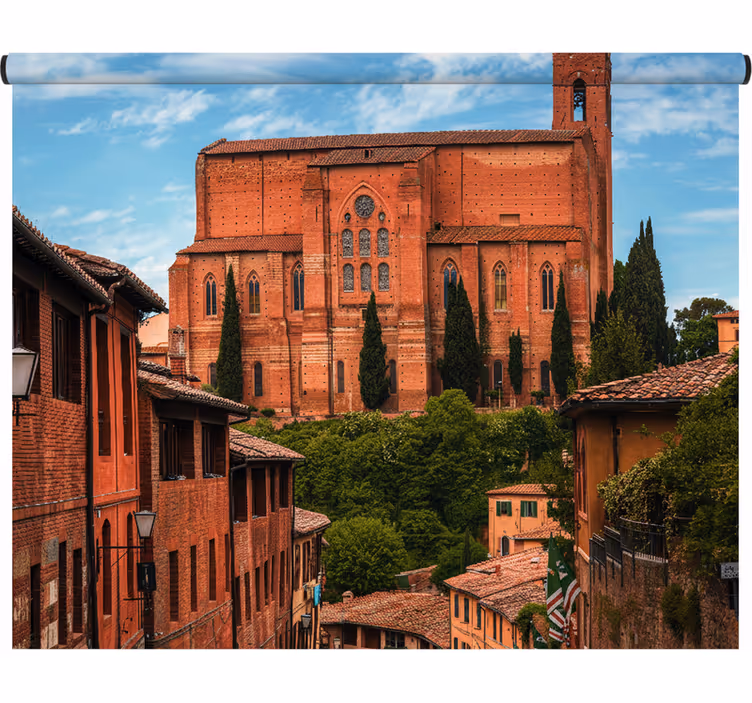 Tenda a rullo camera da letto edifici mediterranei toscana - TenStickers