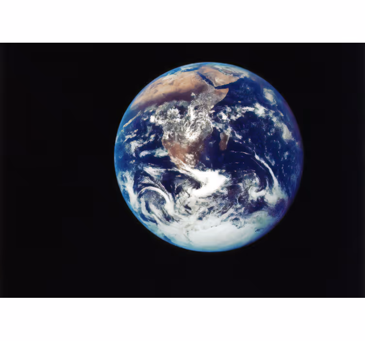 Tenda a rullo camera da letto vista spaziale della terra - TenStickers