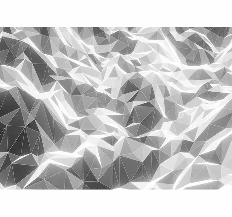 Tenda a rullo bianca con motivo geometrico grigio montagne - TenStickers