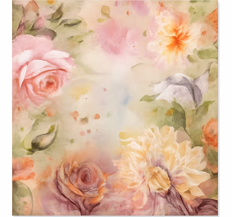 Tenda a rullo soggiorno rose floreali rosa - TenStickers