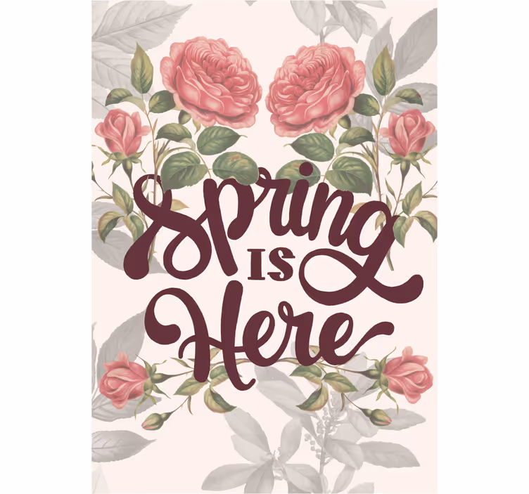 Tenda a rullo soggiorno la primavera è arrivata - TenStickers