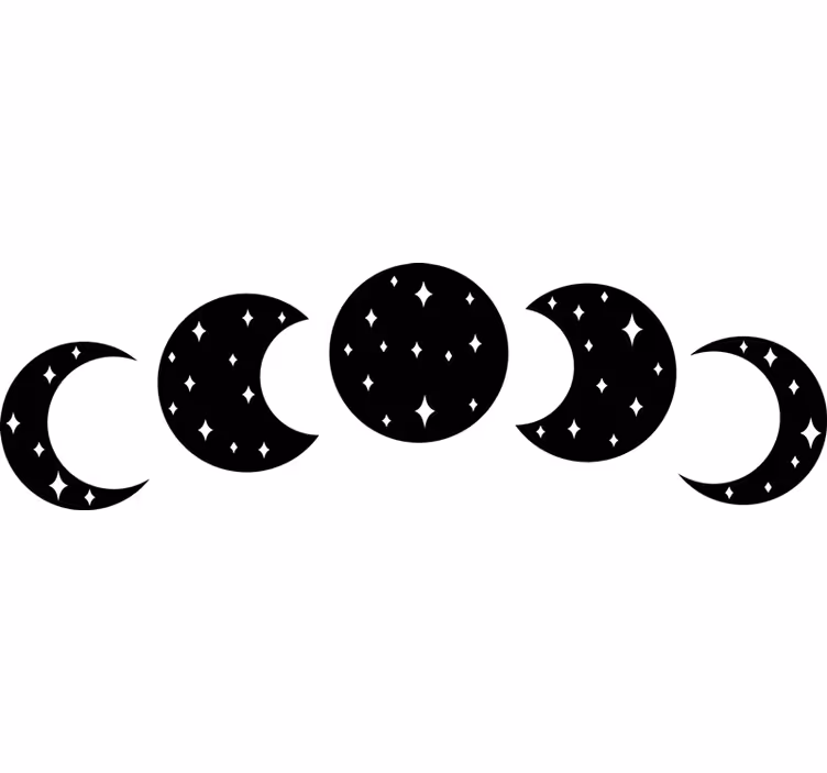 Tenda a rullo camera da letto fasi lunari - TenStickers