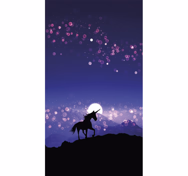 Tenda a rullo cameretta unicorno fiaba - TenStickers