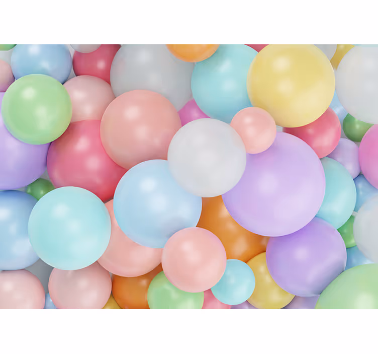 Tenda a rullo cameretta palloncini pastello 3d - TenStickers