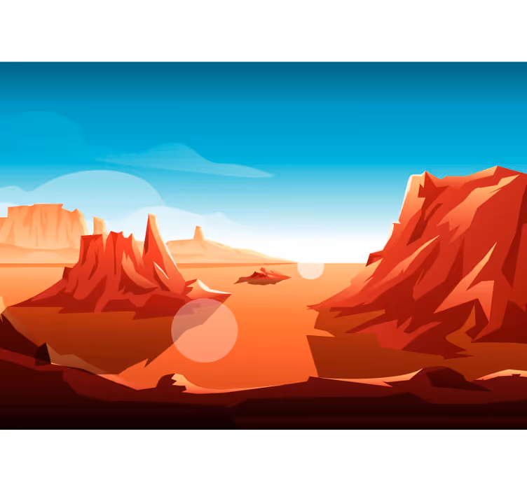 Tenda a rullo cameretta sole del deserto - TenStickers