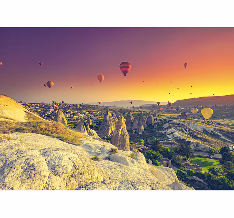 Tenda a rullo cameretta palloni aerostatici in volo - TenStickers