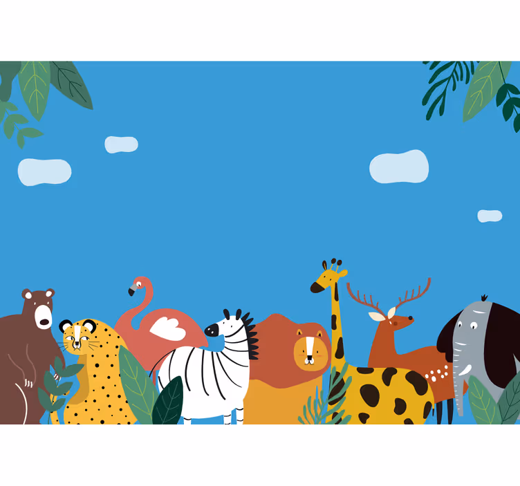 Tenda a rullo cameretta animali diversi - TenStickers