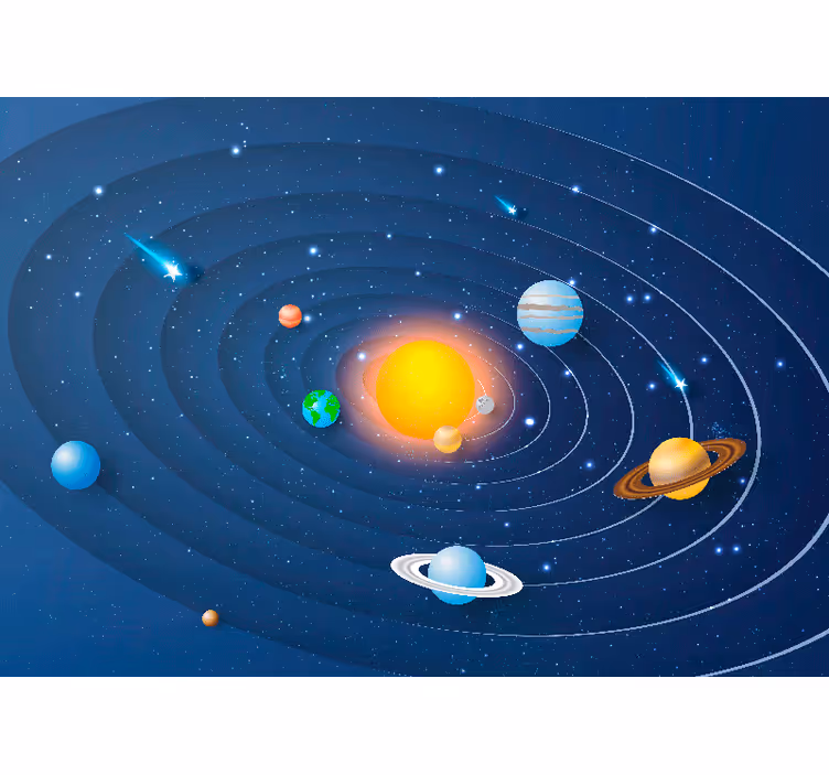 Tenda a rullo cameretta pianeti del sistema solare - TenStickers