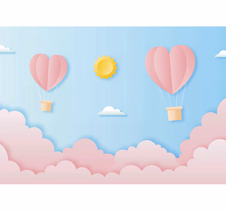 Tenda a rullo cameretta design palloni aerostatici - TenStickers