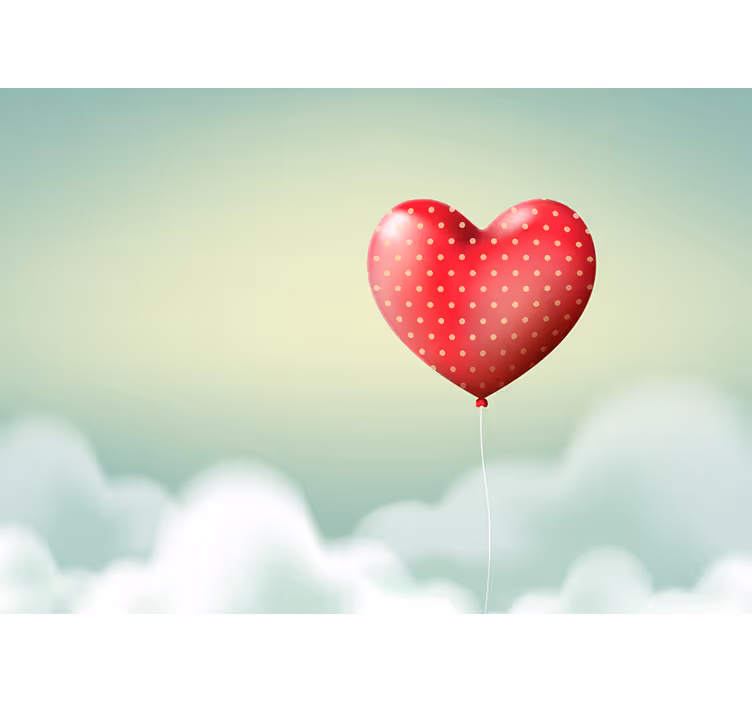 Tenda a rullo cameretta palloncino rosso amore - TenStickers