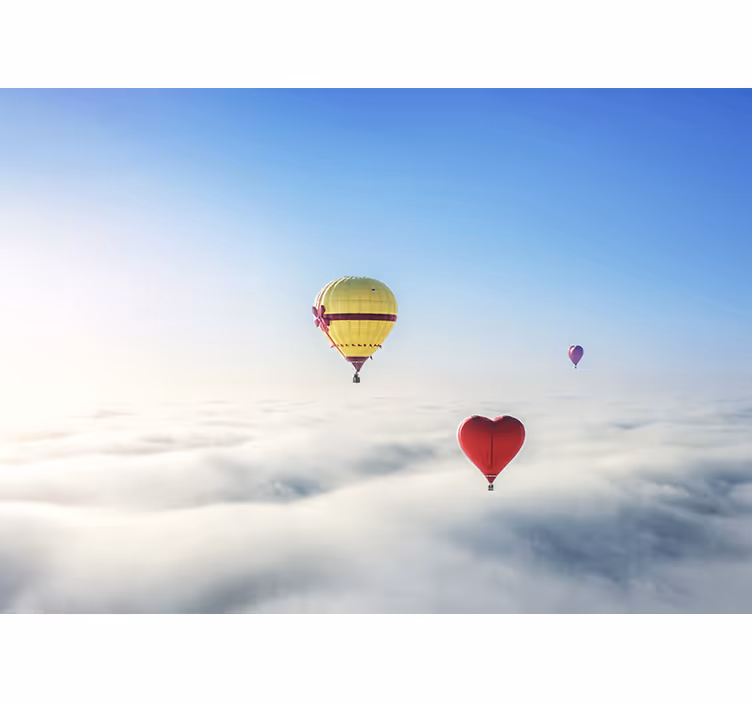 Tenda a rullo cameretta palloncino a forma di cuore - TenStickers