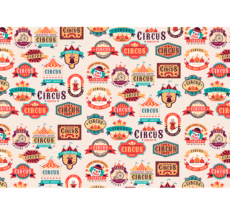 Tenda a rullo cameretta design biglietto da circo - TenStickers