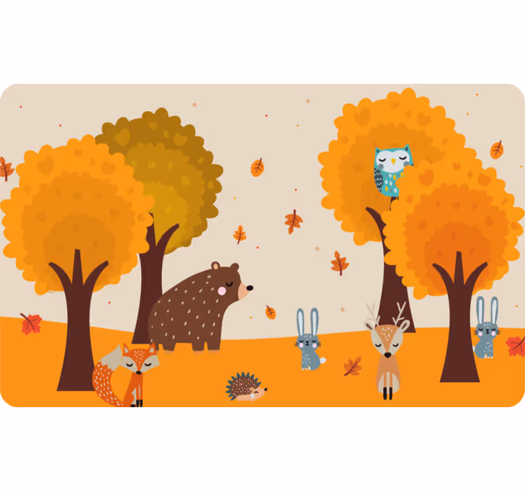 Tenda a rullo cameretta animali selvatici carini - TenStickers