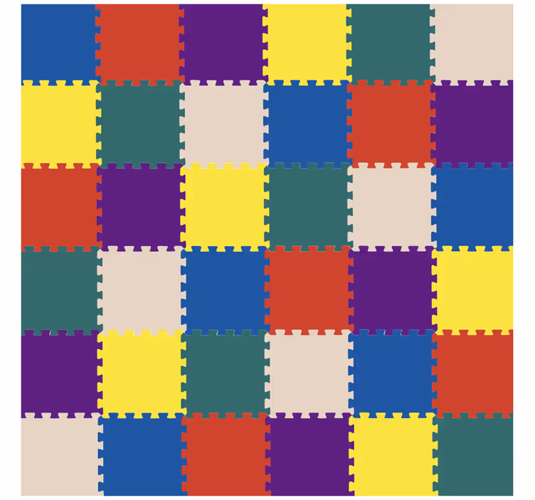 Tenda a rullo cameretta quadrati colorati - TenStickers