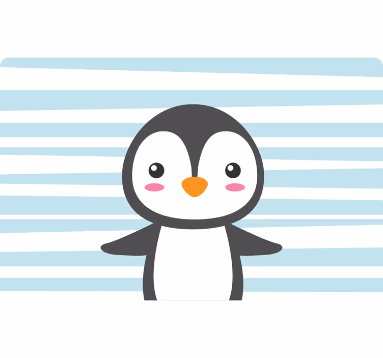 Tenda a rullo cameretta pinguino felice - TenStickers