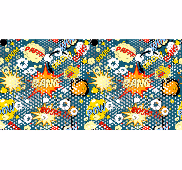 Tenda a rullo cameretta motivo esplosione fumetti - TenStickers