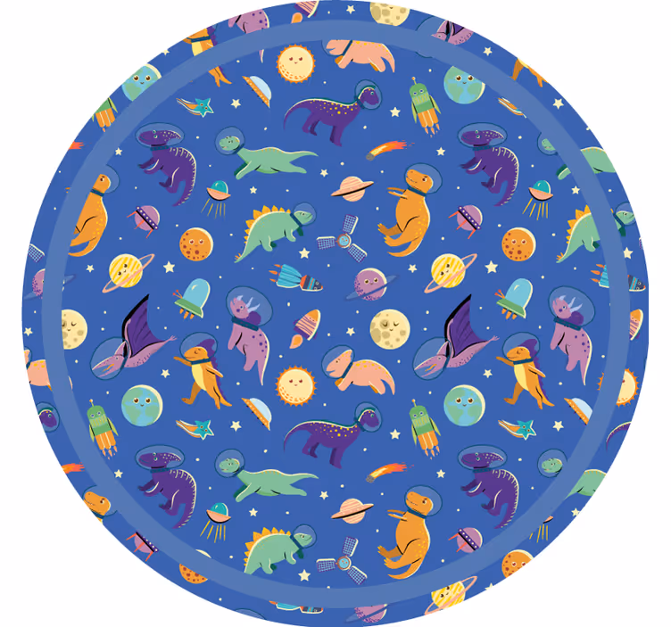 Tenda a rullo cameretta dinosauri nello spazio - TenStickers