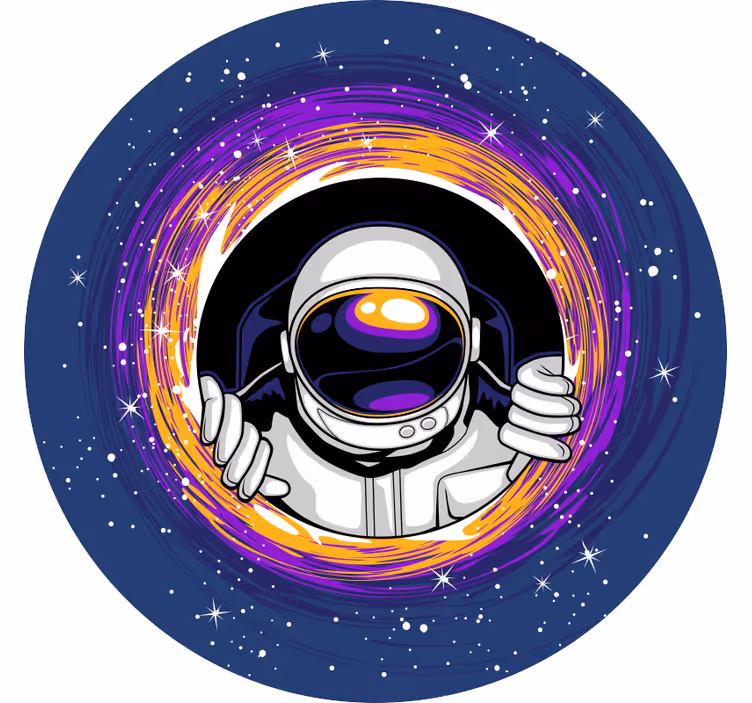 Tenda a rullo cameretta astronauta nello spazio - TenStickers