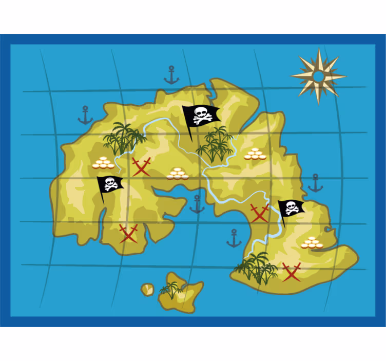 Tenda a rullo cameretta mappa avventura usa - TenStickers