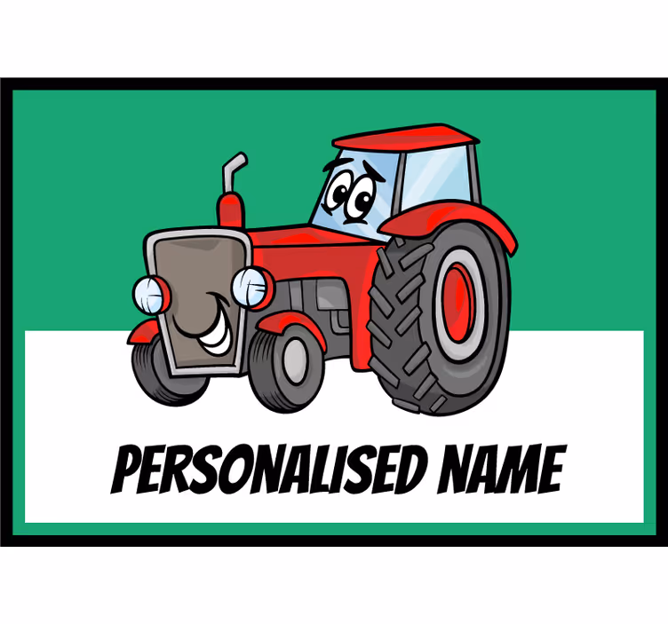 Tenda a rullo cameretta trattore rosso personalizzato - TenStickers