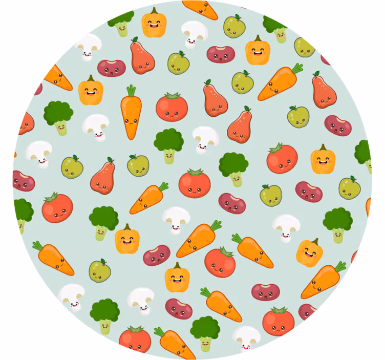 Tenda a rullo cameretta ortaggi anime - TenStickers