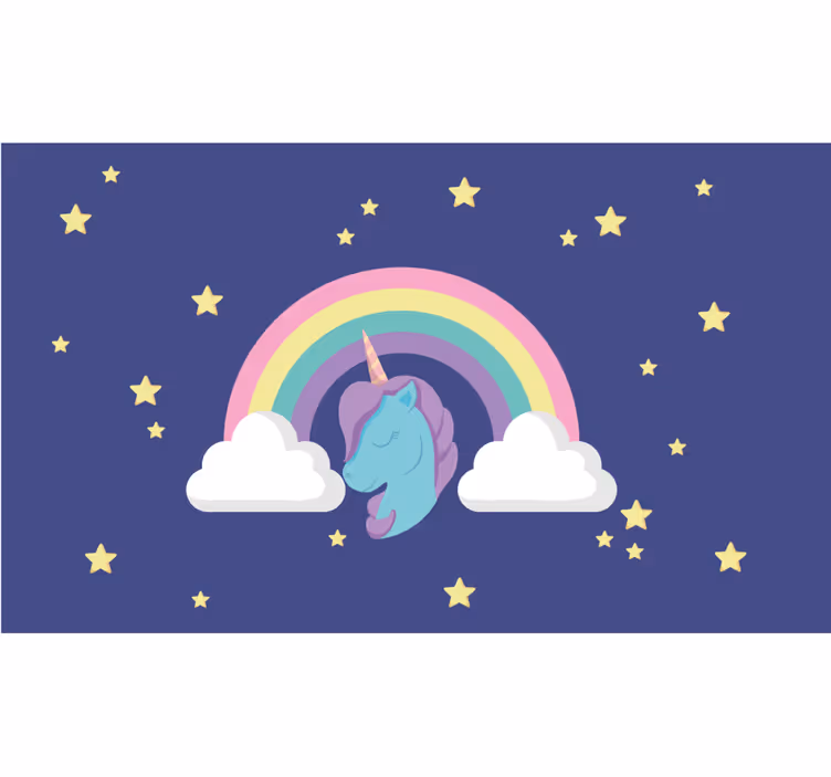 Tenda a rullo cameretta unicorno arcobaleno - TenStickers
