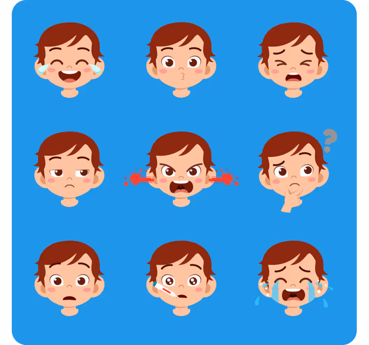 Tenda a rullo cameretta emozioni bambini - TenStickers