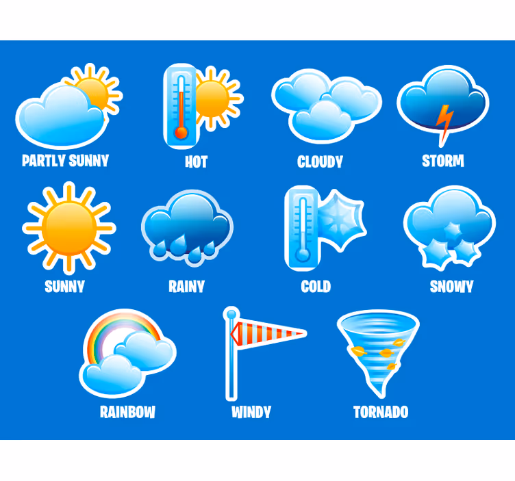 Tenda a rullo cameretta meteo bambini - TenStickers
