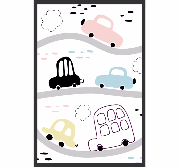 Tenda a rullo cameretta veicoli e strade - TenStickers