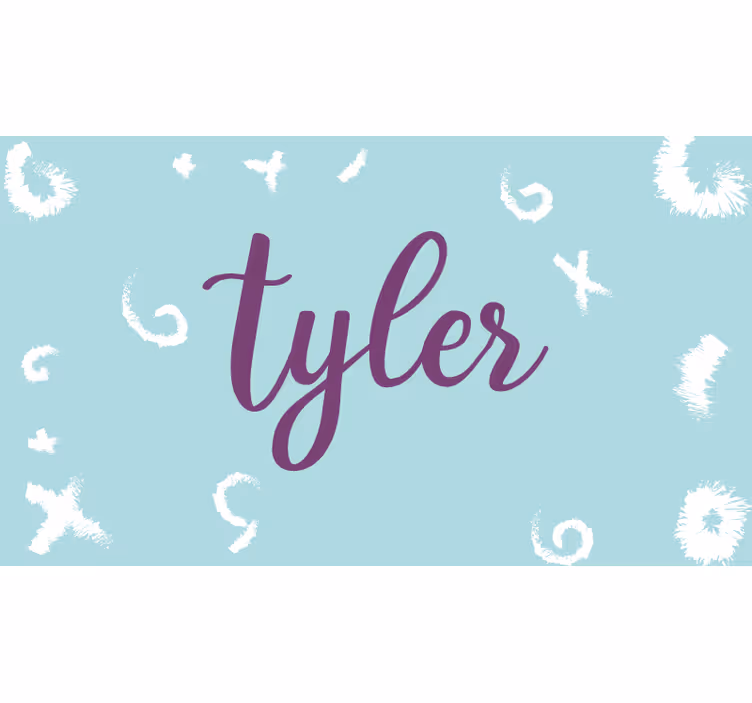 Tenda a rullo cameretta nome personalizzato doodle - TenStickers