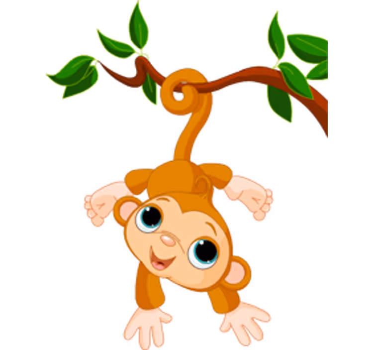 Tenda a rullo cameretta scimmietta felice - TenStickers