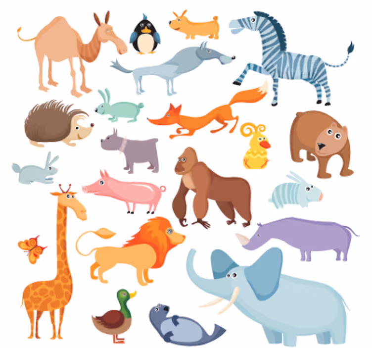 Tenda a rullo cameretta adesivi animali selvaggi - TenStickers