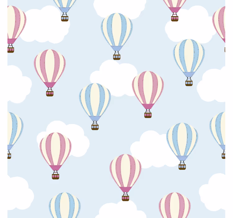 Tenda a rullo cameretta cielo e palloncini - TenStickers