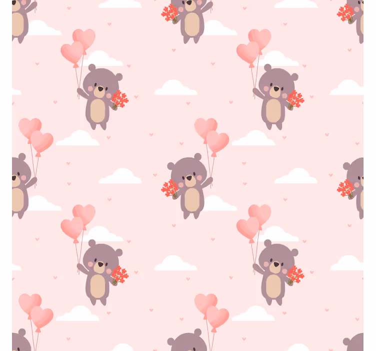 Tenda a rullo cameretta orsetti amorevoli - TenStickers