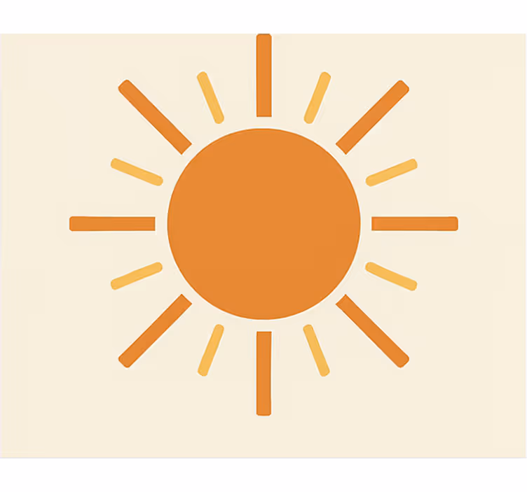 Tenda a rullo arancione sole filato - TenStickers