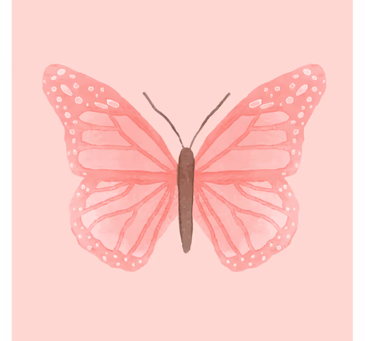 Tenda a rullo cameretta farfalle su piastrelle rosa - TenStickers
