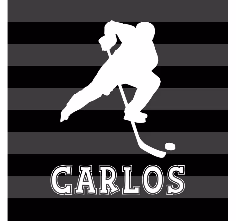 Tenda a rullo cameretta hockey su ghiaccio personalizzata - TenStickers