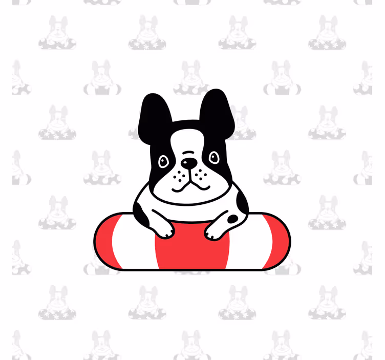 Tenda a rullo cameretta con motivo bulldog francese - TenStickers