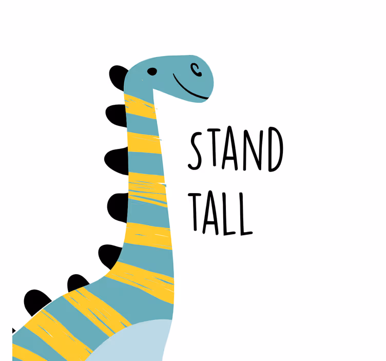 Tenda a rullo cameretta dinosauri nordici in piedi - TenStickers