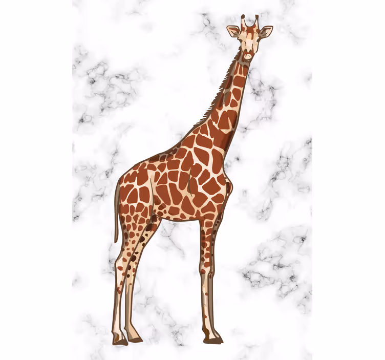 Tenda a rullo cameretta ritratto giraffa felice - TenStickers