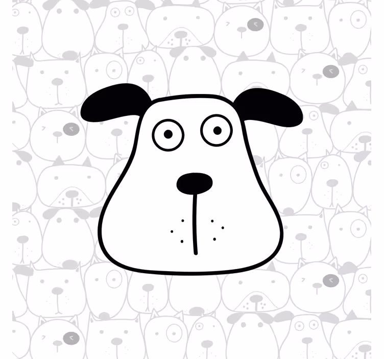 Tenda a rullo cameretta motivo cani disegnato a mano - TenStickers