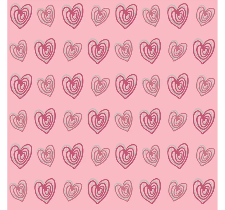 Tenda a rullo cameretta motivo cuori rosa - TenStickers