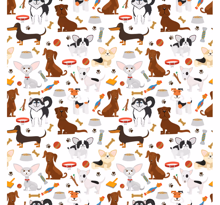 Tenda a rullo cameretta cuccioli mix carini - TenStickers