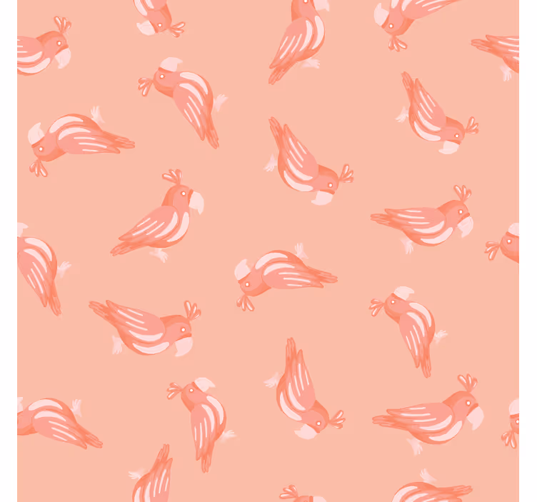 Tenda a rullo cameretta motivo uccellini rosa - TenStickers