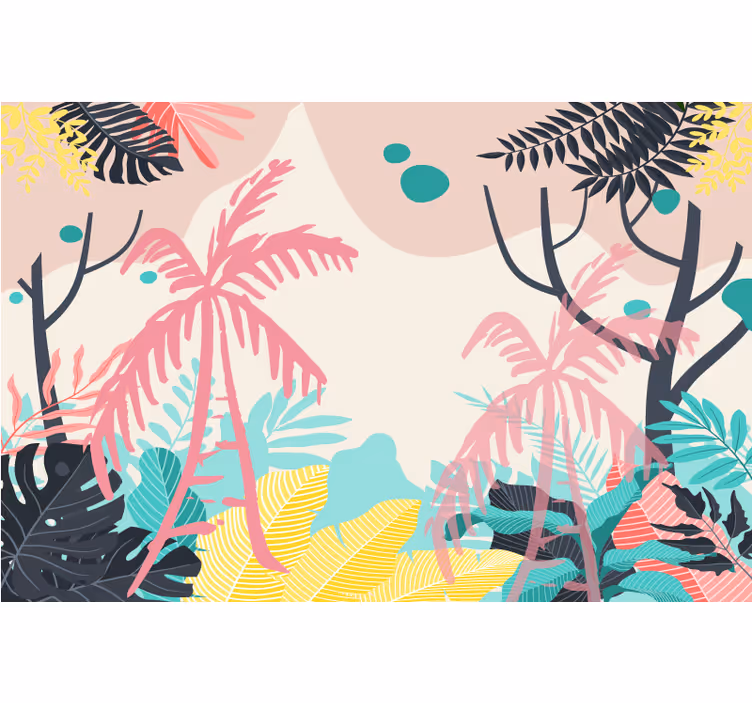 Tenda a rullo cameretta palma boho - TenStickers