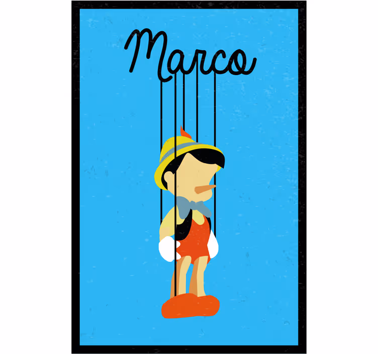 Tenda a rullo cameretta pinocchio su misura - TenStickers