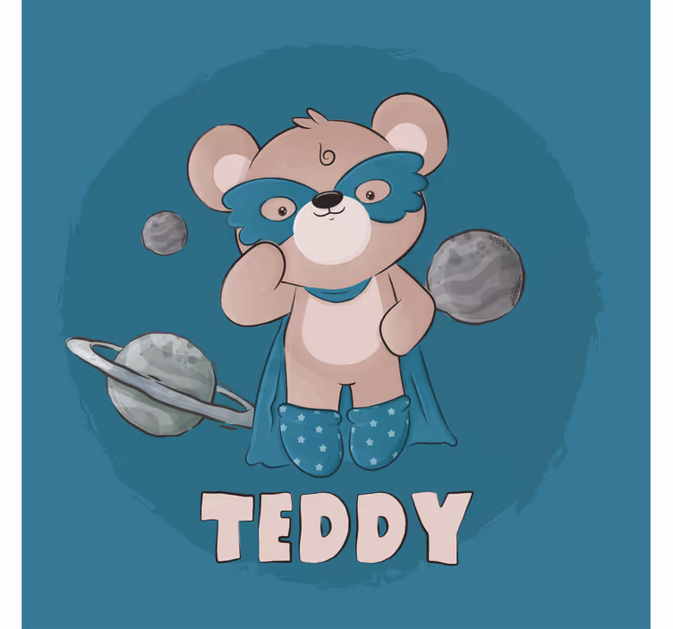 Tenda a rullo cameretta orso eroe - TenStickers