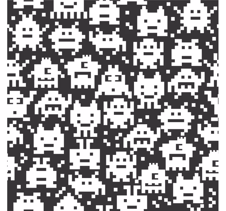 Tenda a rullo cameretta mostri videogame - TenStickers