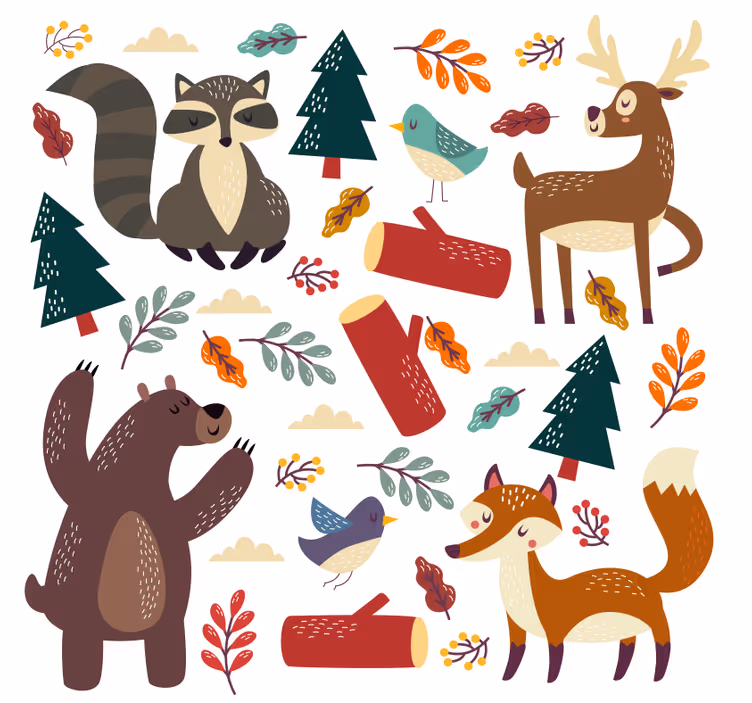 Tenda a rullo cameretta animali baby - TenStickers