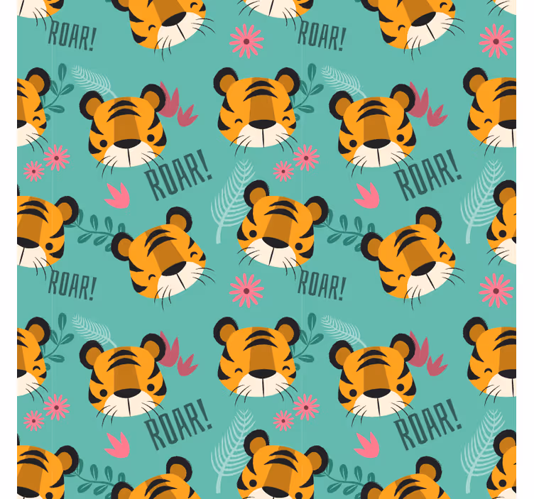 Tenda a rullo cameretta tigri per bambini - TenStickers